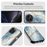 White Veins Glass Case