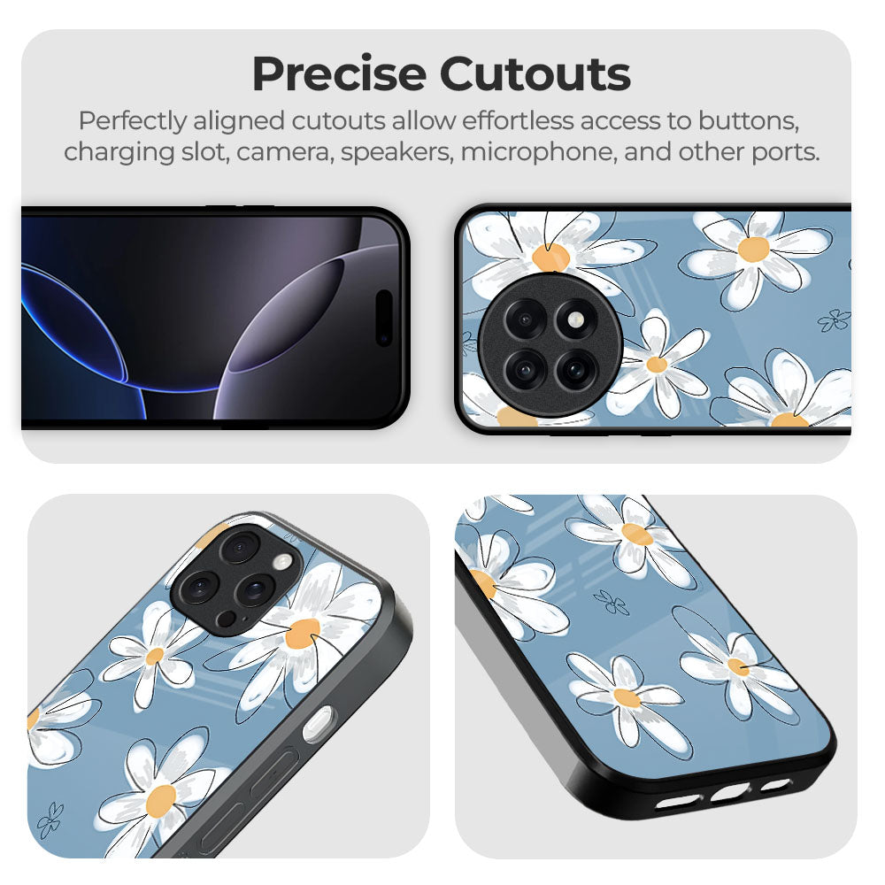 Blue Petal Glass Case