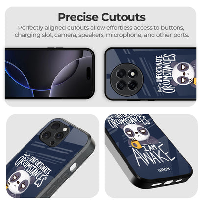Struggling Panda Glass Case