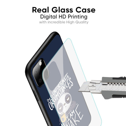 Struggling Panda Glass Case for Samsung Galaxy M56 5G