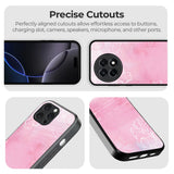 Watercolor Pink Floral Glass Case