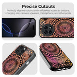 Floral Mandala Glass Case