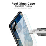 Blue Cool Marble Glass Case for Vivo Y200e 5G