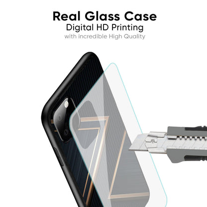 Sleek Golden & Navy Glass Case for Oppo K13 Turbo Pro 5G