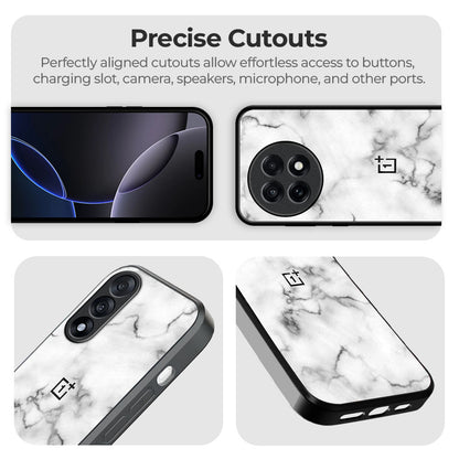 Satin White Marble Glass Case