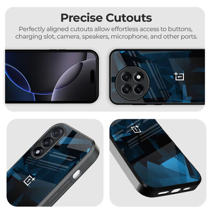 Polygonal Blue Box Glass Case
