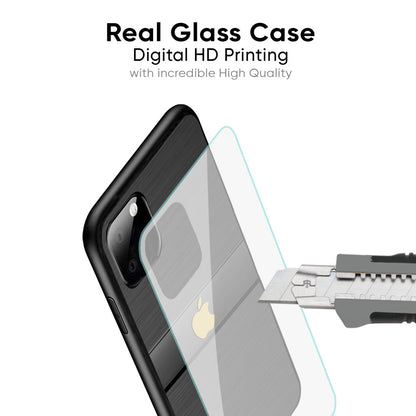 Grey Metallic Glass Case For iPhone 17