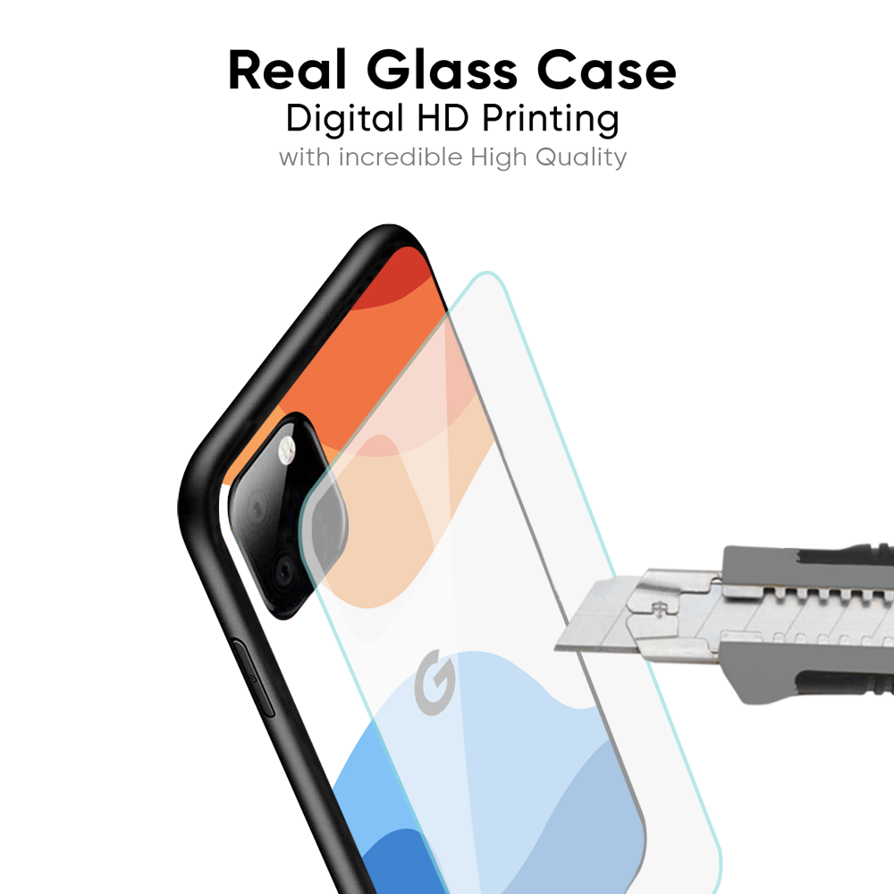 Wavy Color Pattern Glass Case for Google Pixel 9A