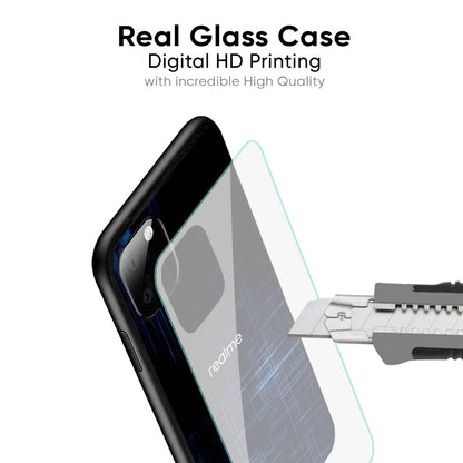 Blue Scratch Glass Case for Realme P4x 5G