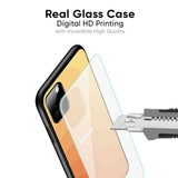 Orange Curve Pattern Glass Case for Samsung Galaxy M17 5G