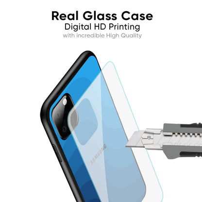 Blue Wave Abstract Glass Case for Samsung Galaxy M56 5G
