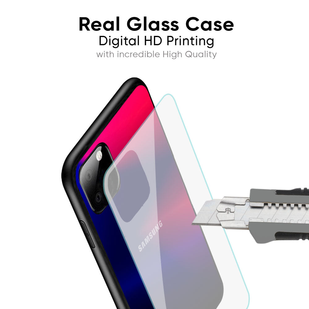 Blue Ombre Glass Case for Samsung Galaxy M56 5G