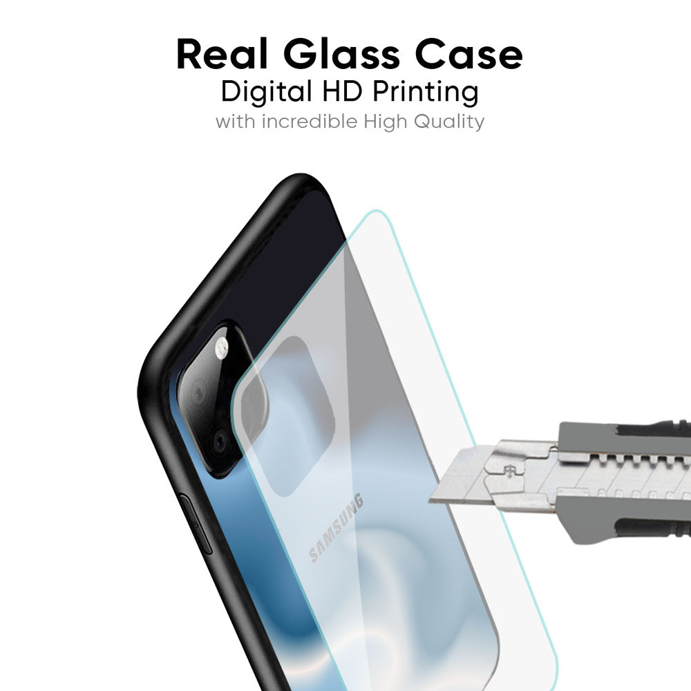 Blue Waves Glass Case for Samsung Galaxy M56 5G