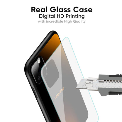 Orange Black Fusion Glass Case for Samsung Galaxy M56 5G