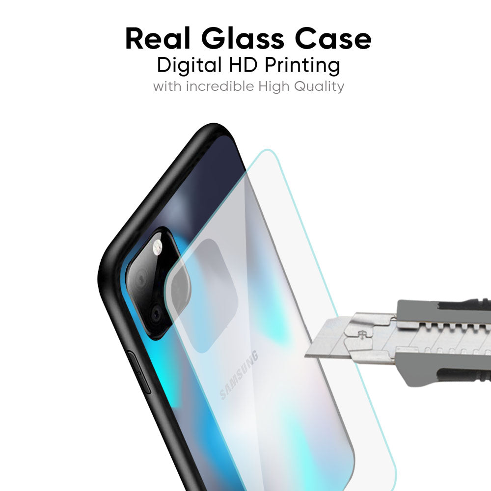 Blue Swan Shadow Glass Case for Samsung Galaxy M56 5G