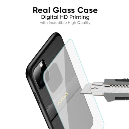 Grey Metallic Glass Case For Samsung Galaxy M56 5G
