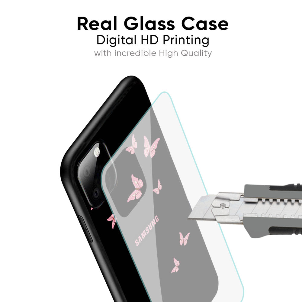 Fly Butterfly Glass Case for Samsung Galaxy M56 5G