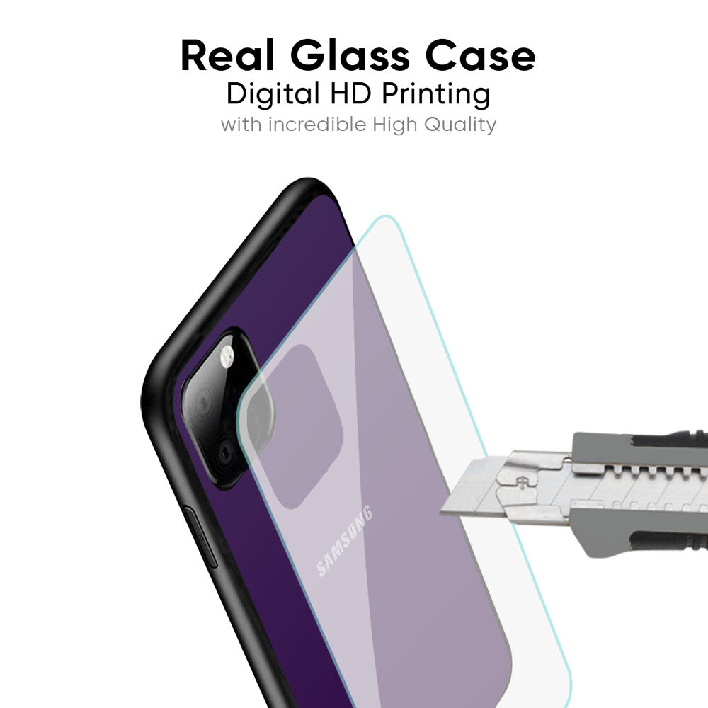 Dark Purple Glass Case for Samsung Galaxy M56 5G