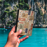 Vintage Stamps Passport Wallet