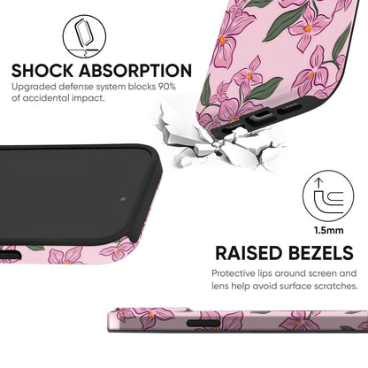 Pink Lily Floral Tough Case