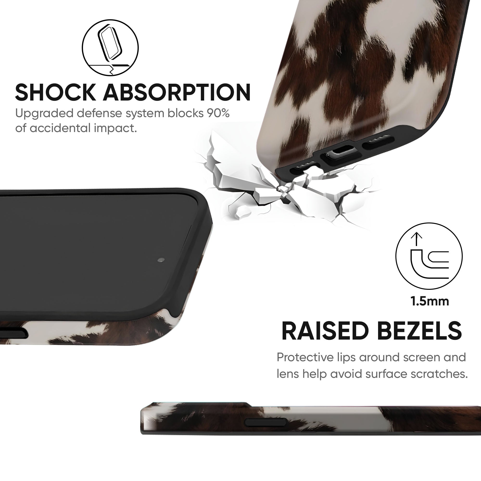 Brown Cowhide Tough Case