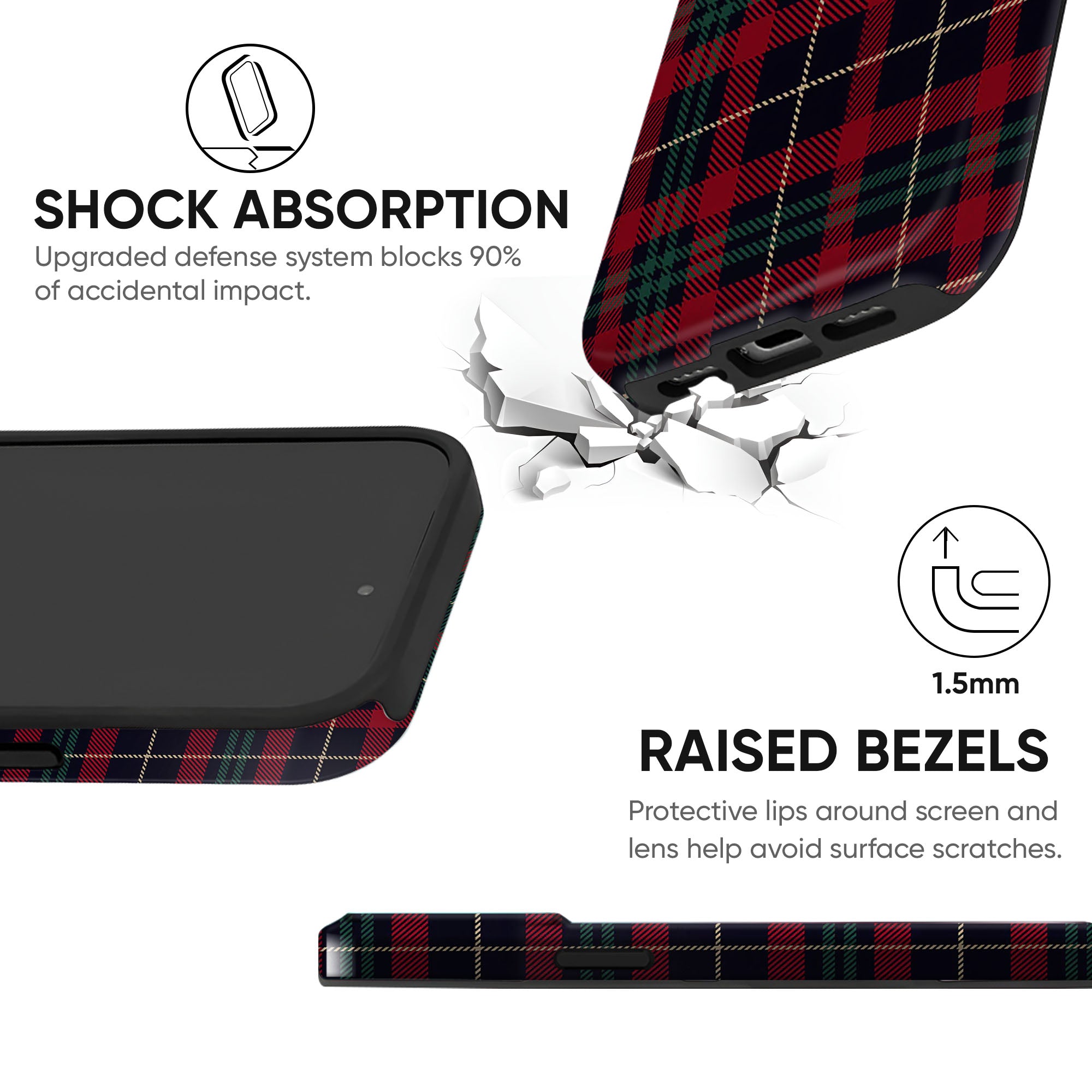 Plaid Latte Tough Case