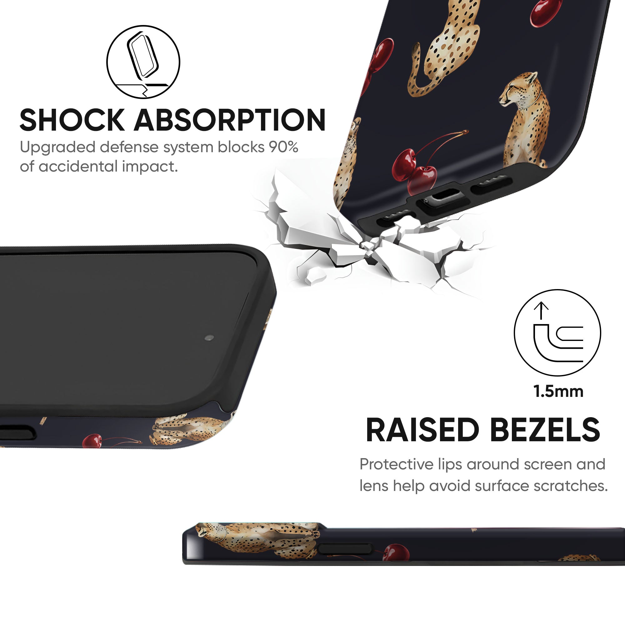 Cheetah Cherry Tough Case