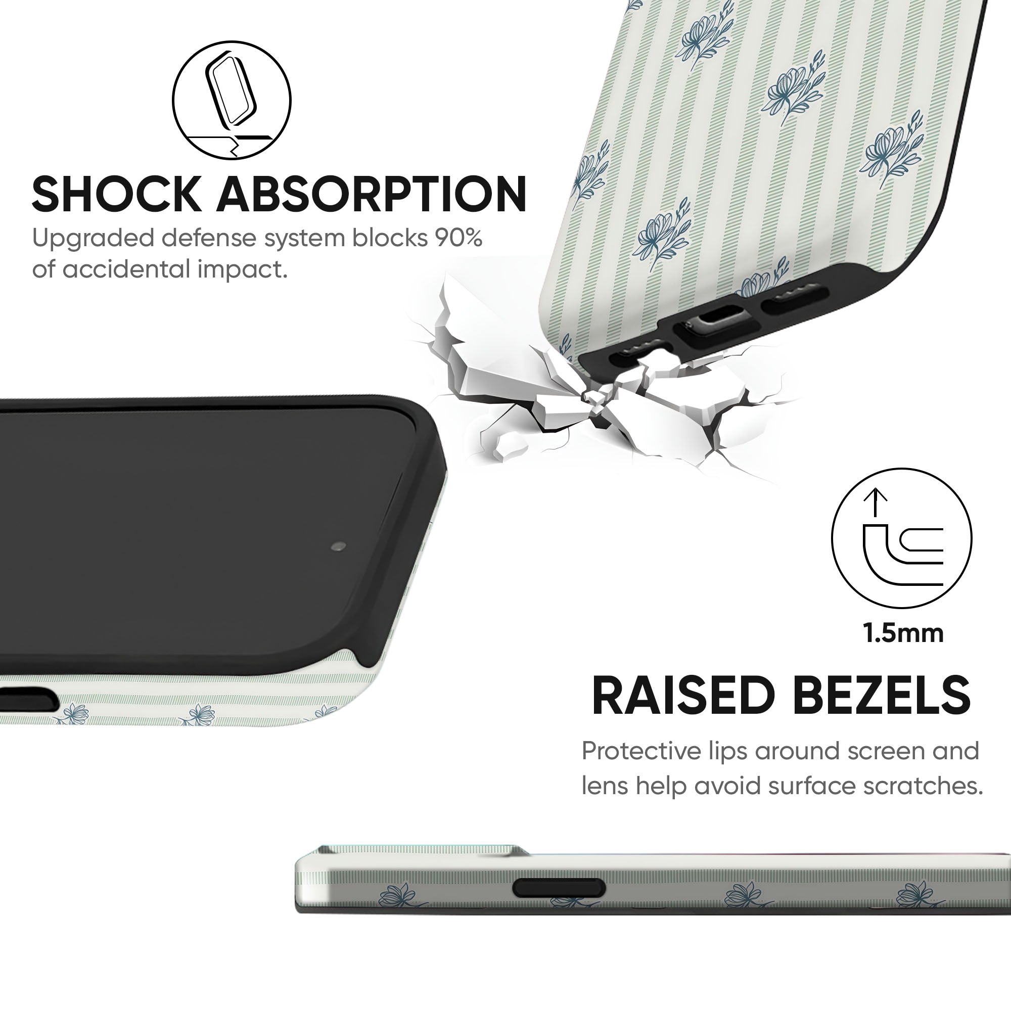 Ditsy Stripe Tough Case