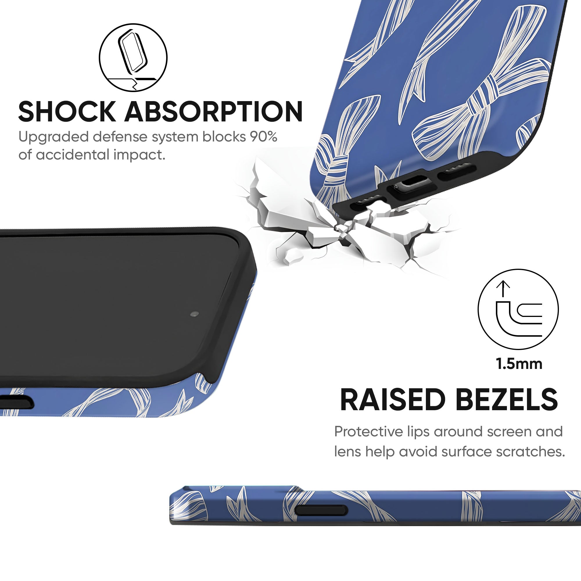 Cobalt Ribbon Tough Case