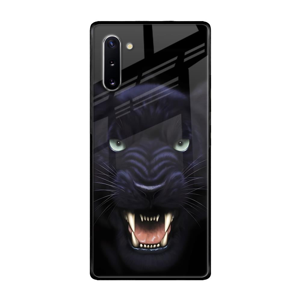 Angry Black Leopard Samsung Galaxy Note 10 Glass Back Cover Online
