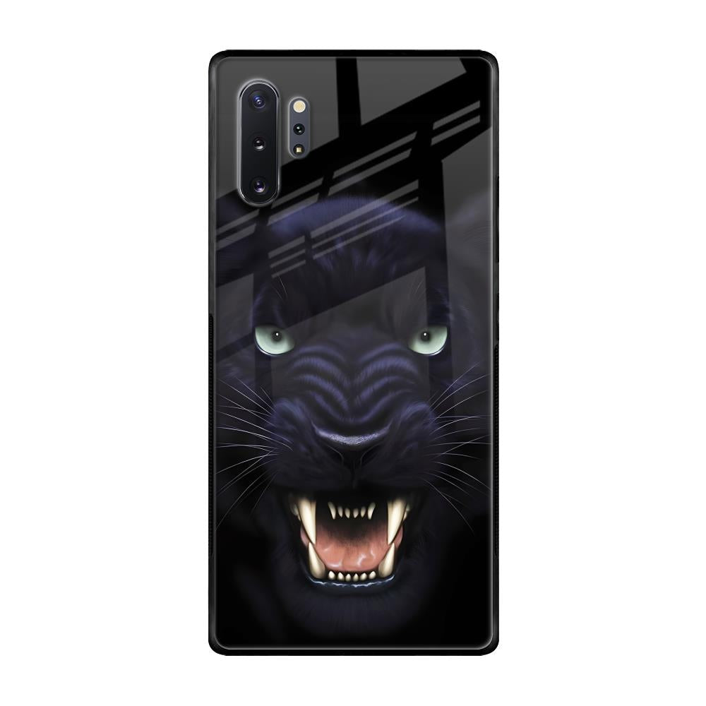 Angry Black Leopard Samsung Galaxy Note 10 Plus Glass Back Cover Online