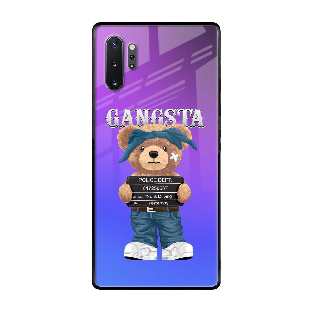 Gangsta Bear Samsung Galaxy Note 10 Plus Glass Back Cover Online