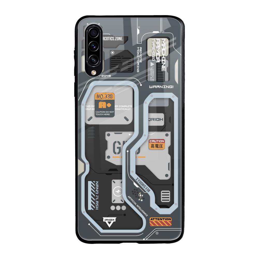 Retro Futuristic Samsung Galaxy A30s Glass Back Cover Online