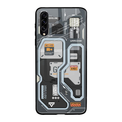 Retro Futuristic Samsung Galaxy A30s Glass Back Cover Online
