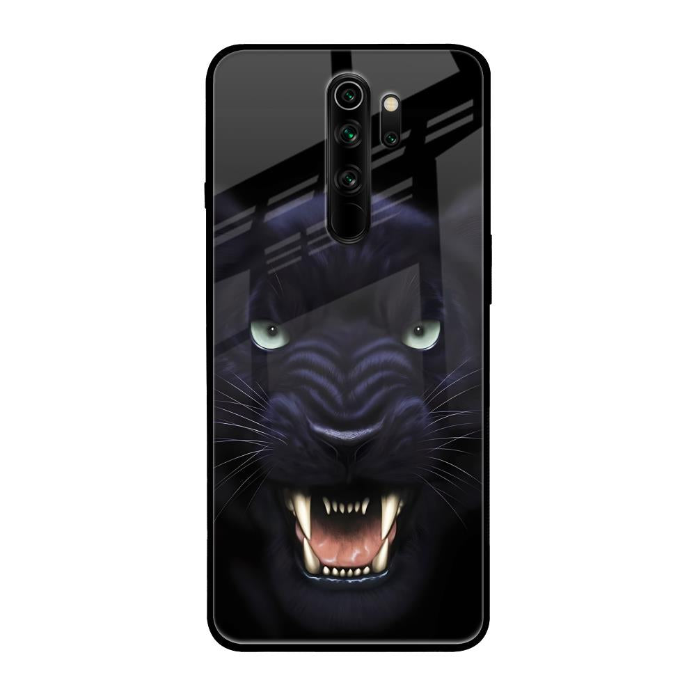 Angry Black Leopard Xiaomi Redmi Note 8 Pro Glass Back Cover Online