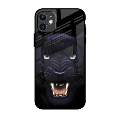 Angry Black Leopard iPhone 11 Glass Back Cover Online