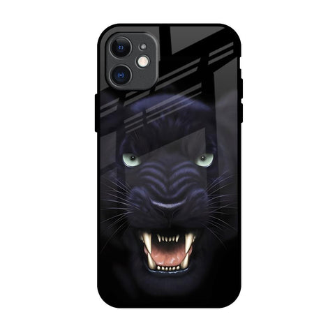 Angry Black Leopard iPhone 11 Glass Back Cover Online