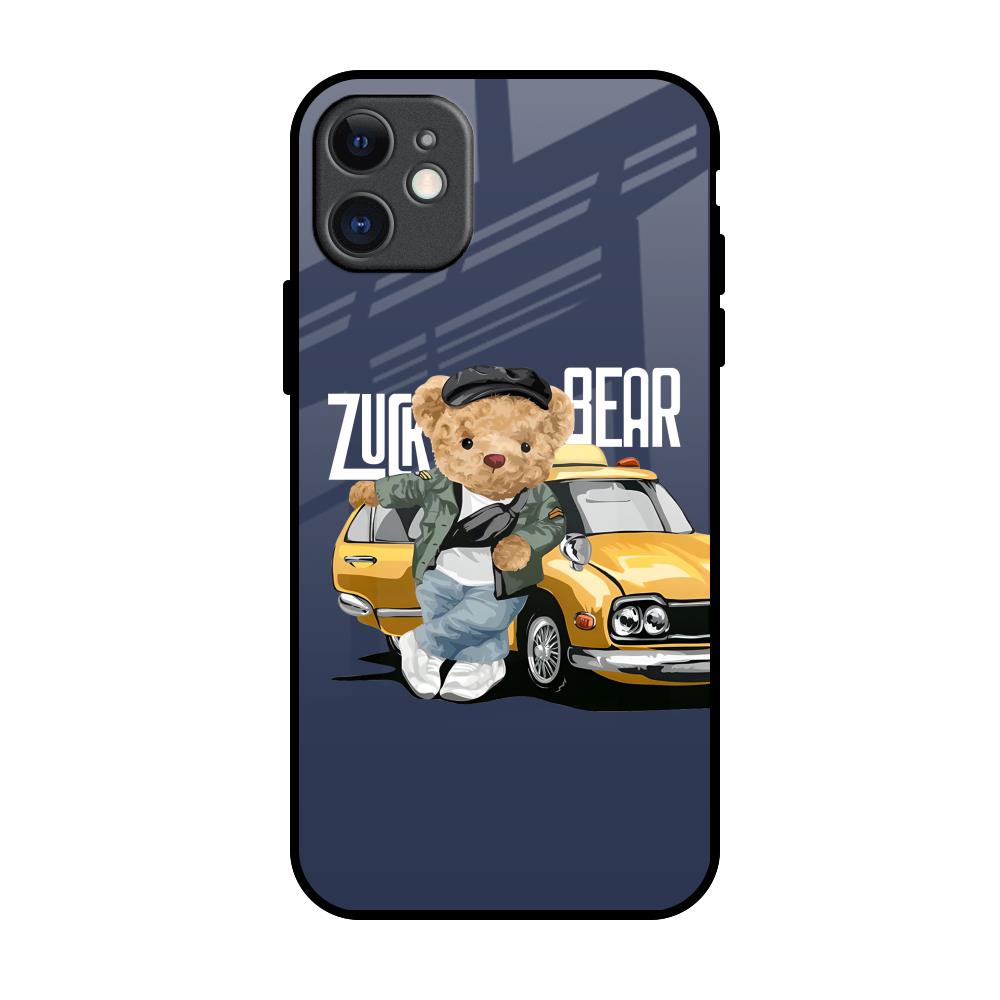 Adventurous Bear iPhone 11 Glass Back Cover Online