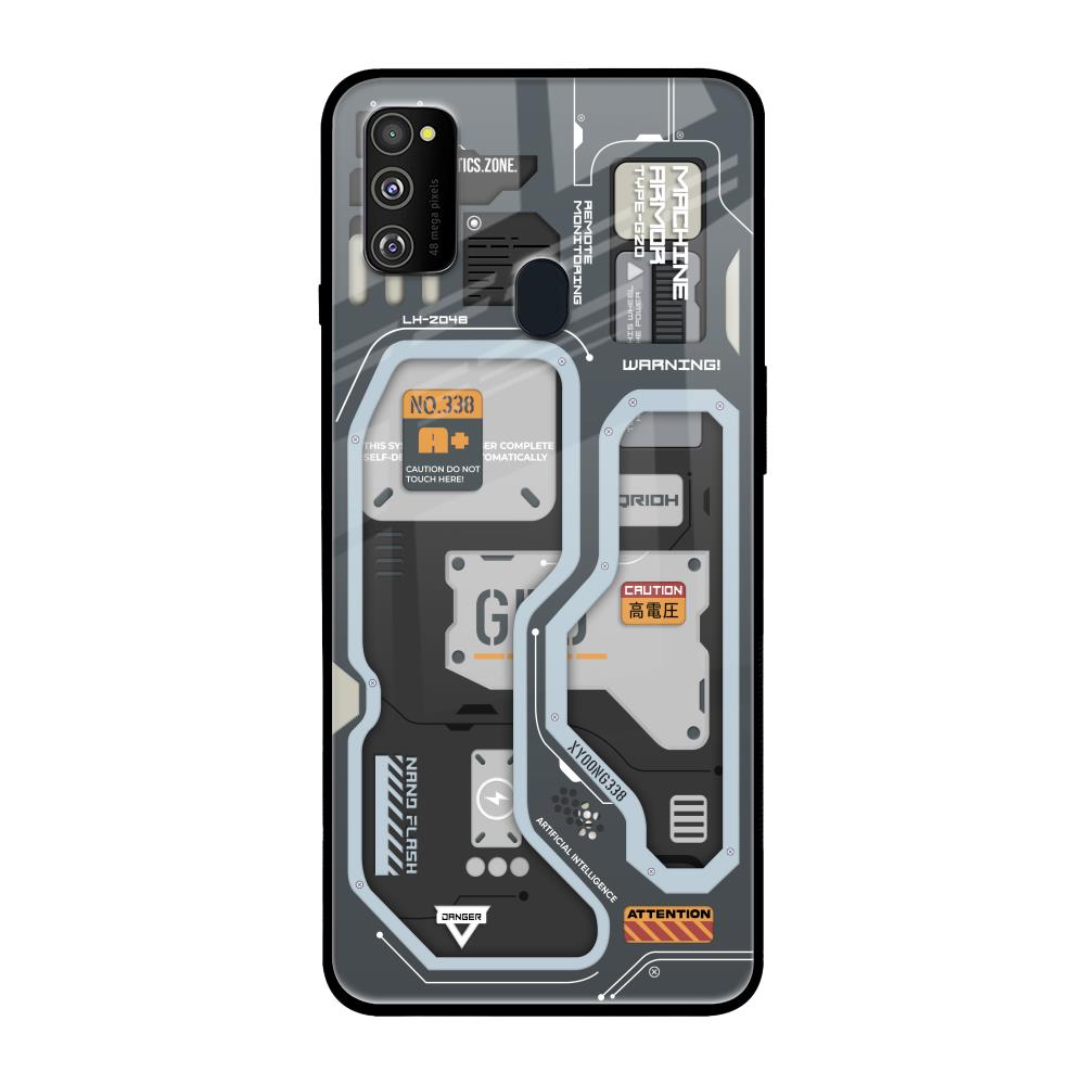 Retro Futuristic Samsung Galaxy M30s Glass Back Cover Online