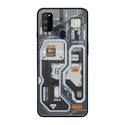 Retro Futuristic Samsung Galaxy M30s Glass Back Cover Online