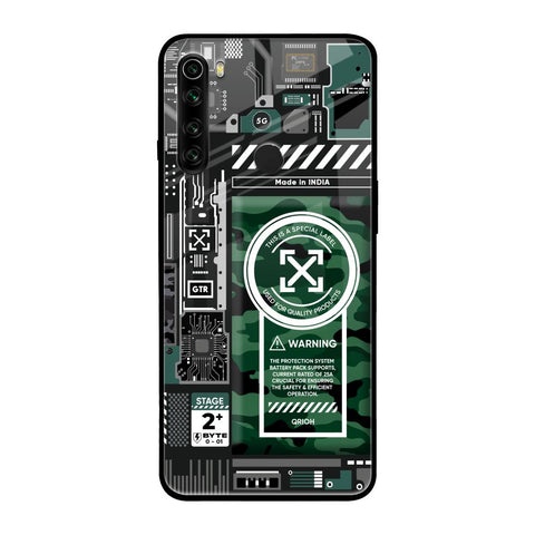 Green Camo Circuit Xiaomi Redmi Note 8 Glass Back Cover Online