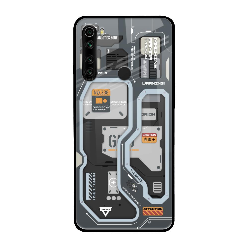 Retro Futuristic Xiaomi Redmi Note 8 Glass Back Cover Online