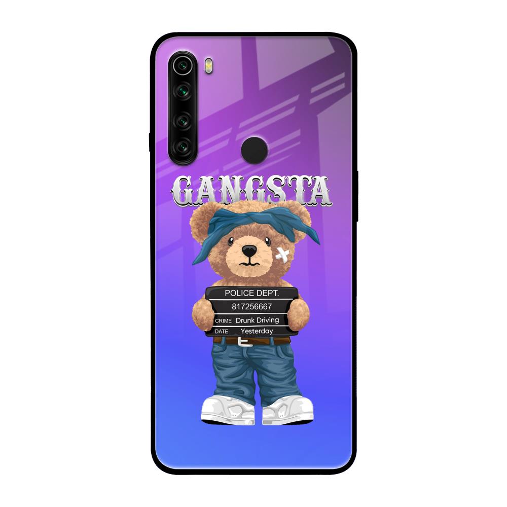 Gangsta Bear Xiaomi Redmi Note 8 Glass Back Cover Online