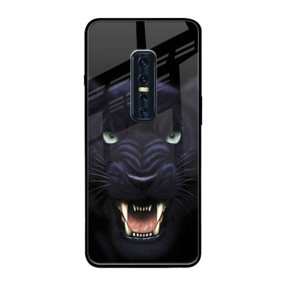 Angry Black Leopard Vivo V17 Pro Glass Back Cover Online