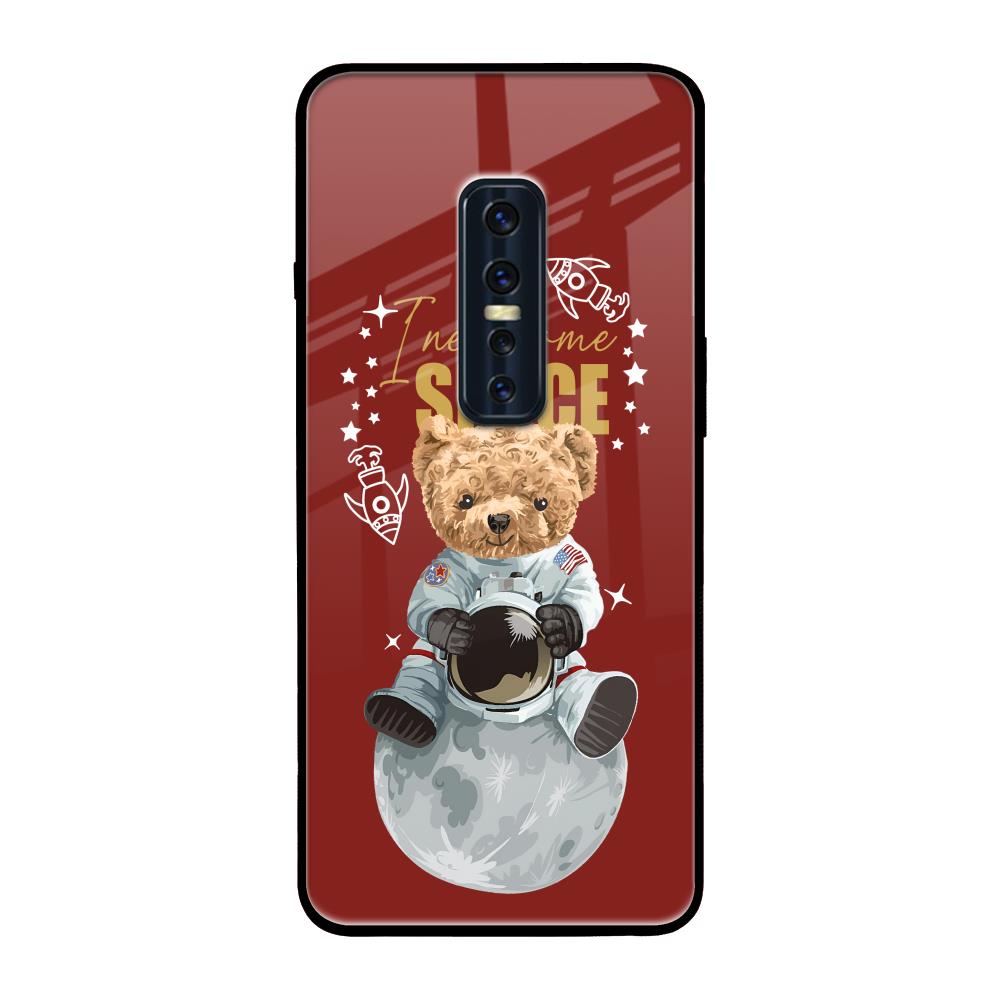 Astronaut Bear Vivo V17 Pro Glass Back Cover Online