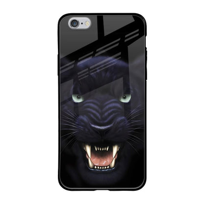 Angry Black Leopard iPhone 6S Glass Back Cover Online