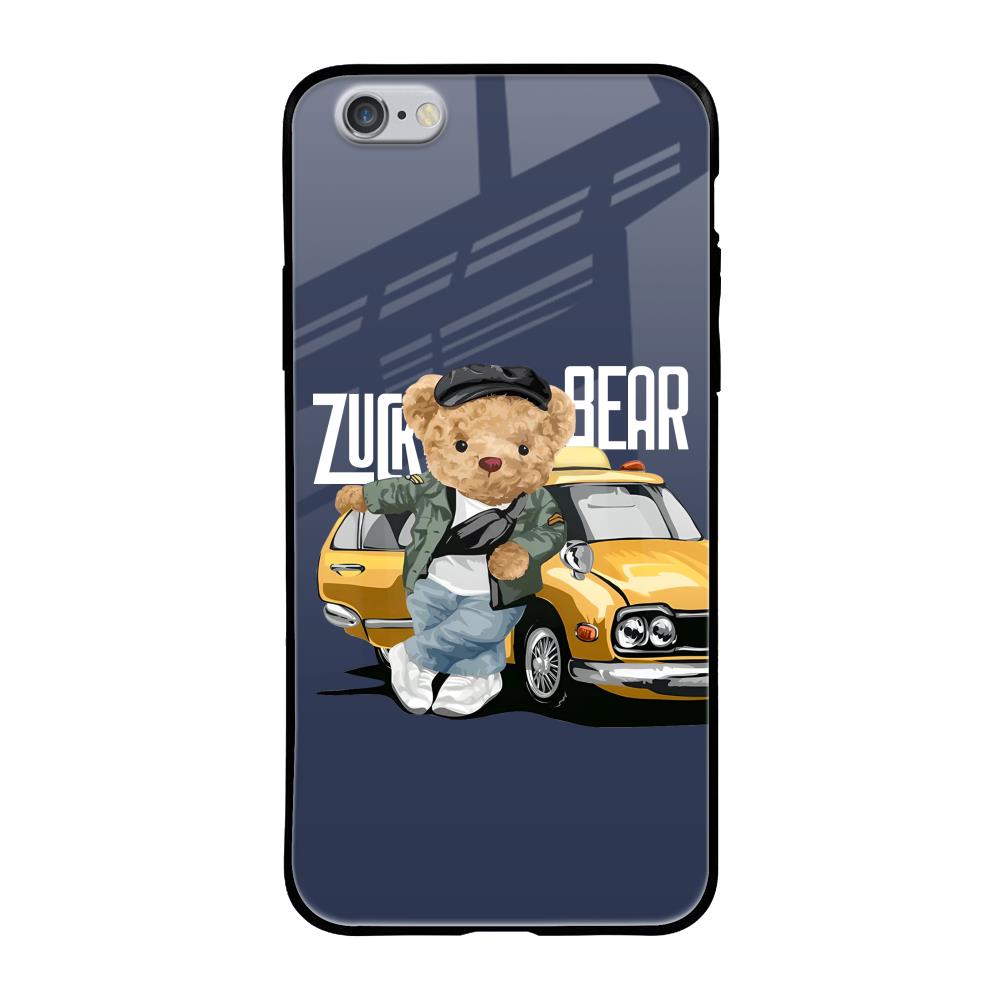 Adventurous Bear iPhone 6S Glass Back Cover Online