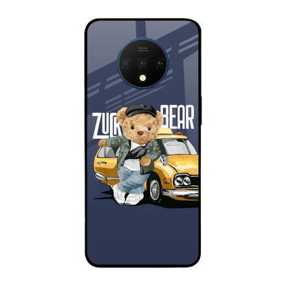 Adventurous Bear OnePlus 7T Glass Back Cover Online