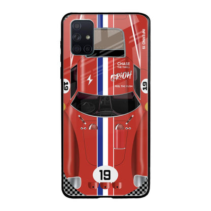 Racing Vintage Samsung Galaxy A71 Glass Back Cover Online