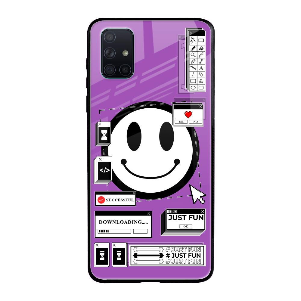 Code with Smile Samsung Galaxy A71 Glass Back Cover Online